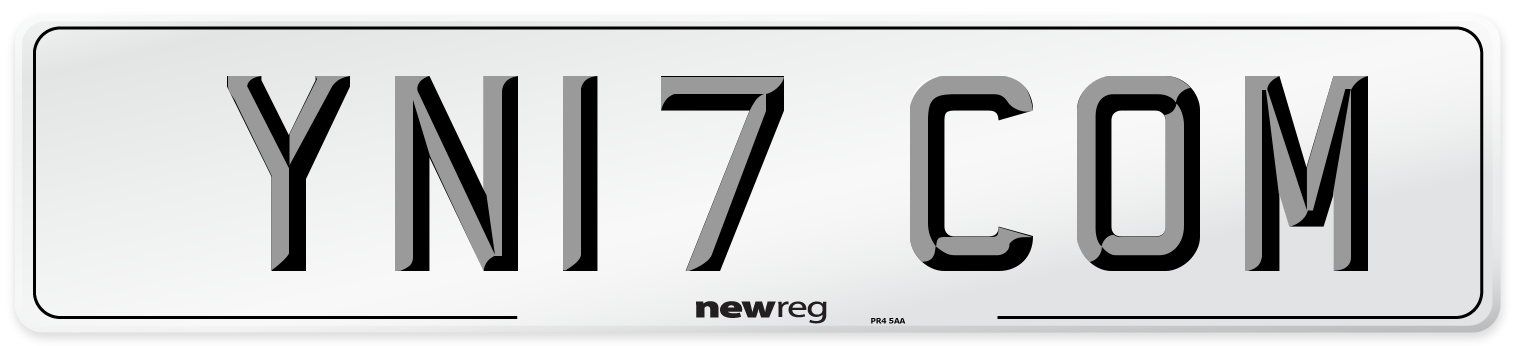 YN17 COM Number Plate from New Reg